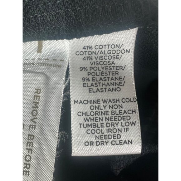 Loft Womens Petite Black Cropped Pants Cotton Viscose Blend Size 4P - Picture 6 of 13